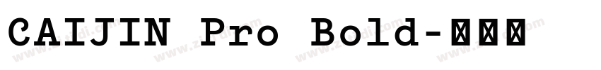 CAIJIN Pro Bold字体转换